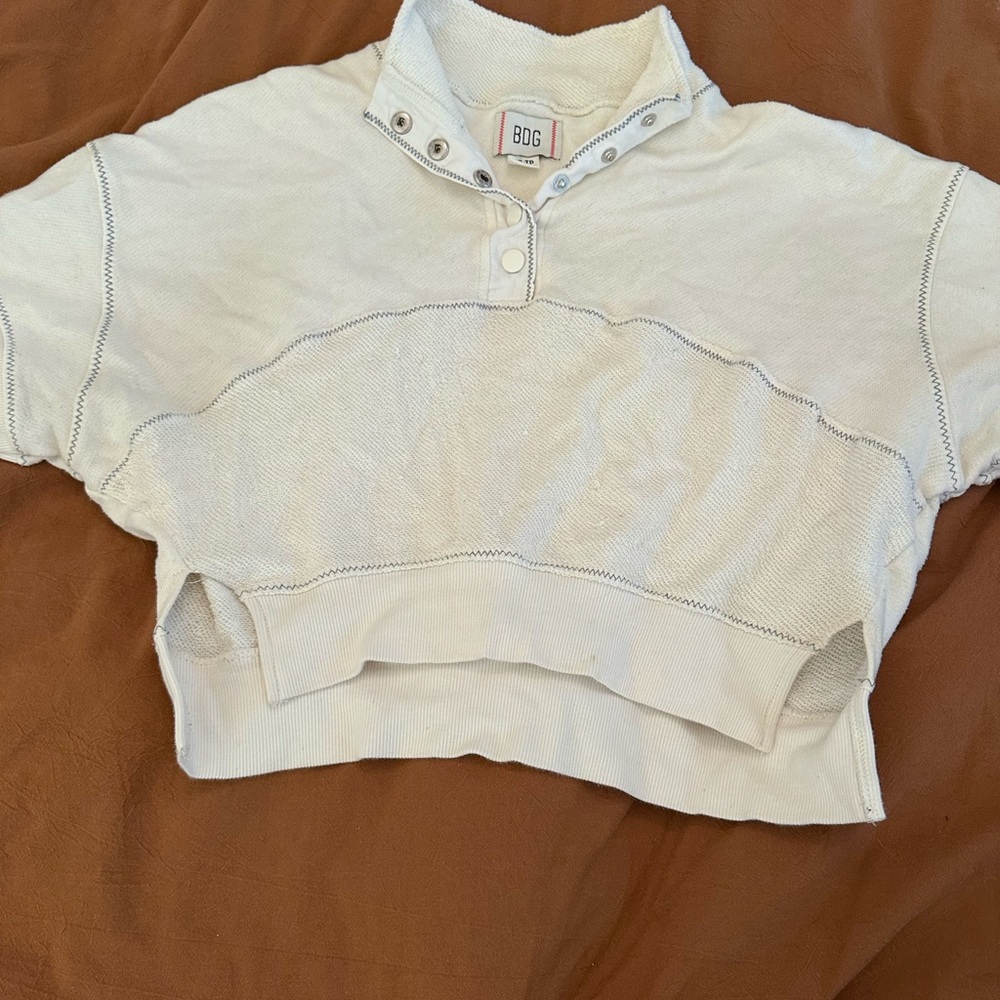 BDG White Cropped Shirt
